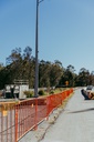 Orange Powder Coated Crowd Control Fence/Event Fence 1.1m x 2.1m - Includes Feet & Pins