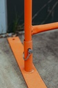 Orange Powder Coated Crowd Control Fence/Event Fence 1.1m x 2.1m - Includes Feet & Pins