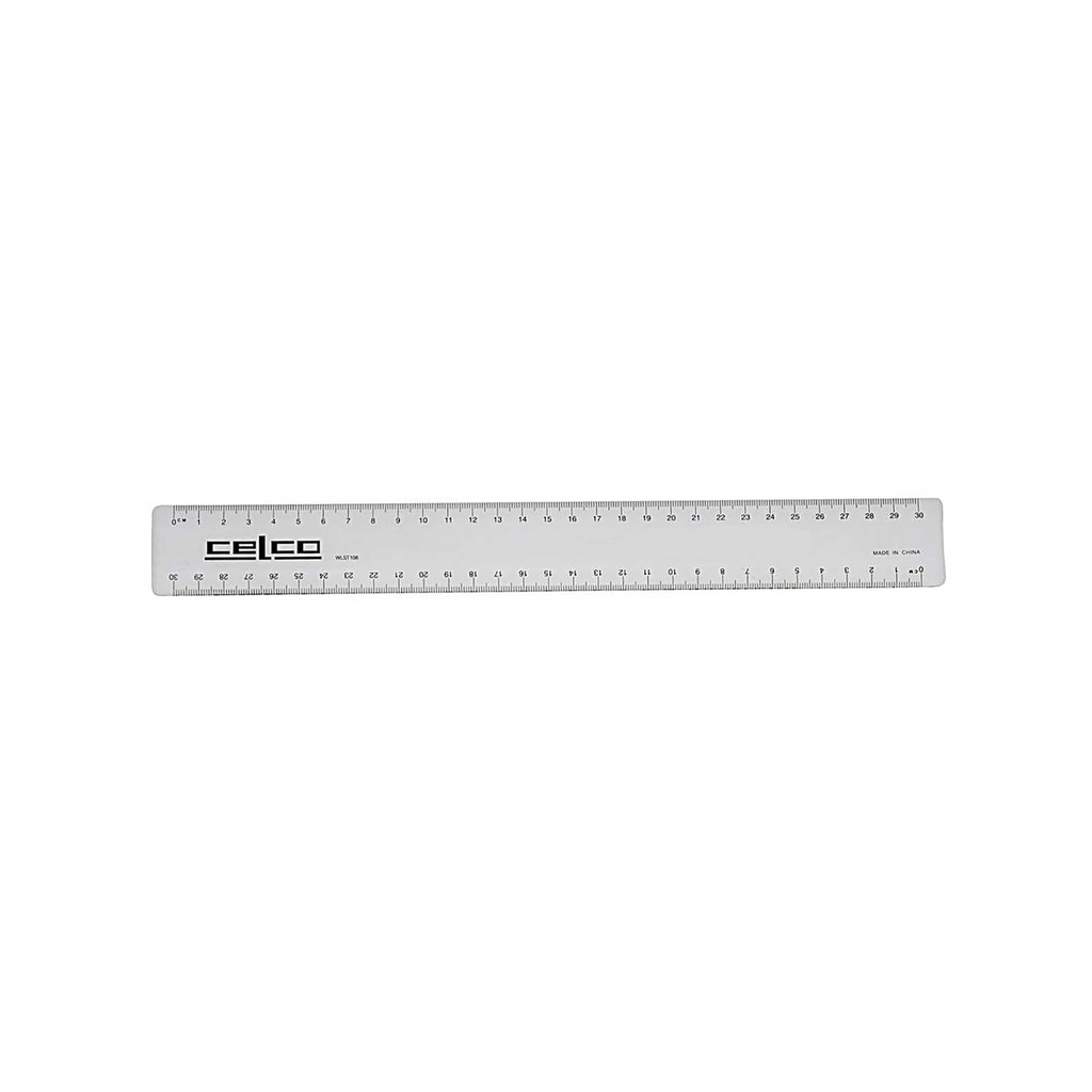 Plastic Ruler 300mm 12" - Metric