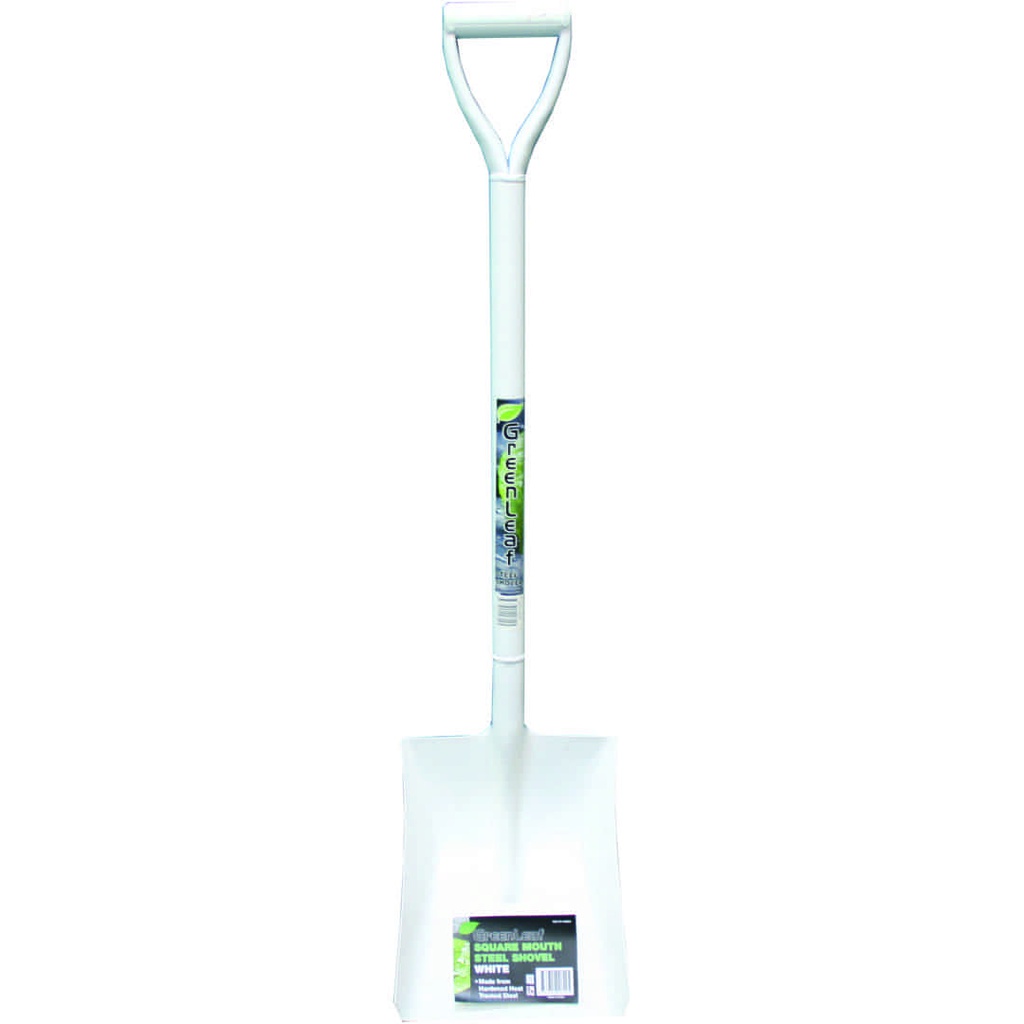Square Mouth Shovel - 'D' Handle - 39" - White