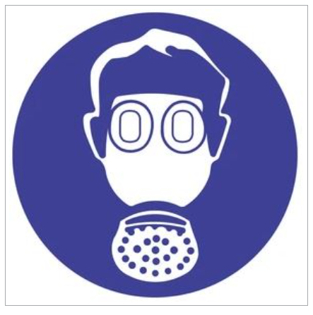 [STICK109] 200mm Round Sticker - Respirator