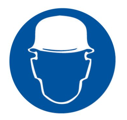 [STICK105] 200mm Round Sticker - Safety Hard Hat