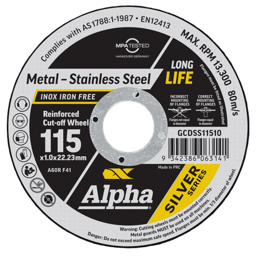 [RCD11516] Cut-Off Wheel 115mm - Ultra Thin (ea/10 box)