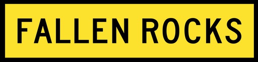 QLD Multi Message 1200 x 300mm Class 1 Reflective - Fallen Rocks