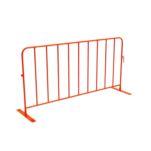 [CCBOR] Orange Powder Coated Crowd Control Fence/Event Fence 1.1m x 2.1m - Includes Feet & Pins