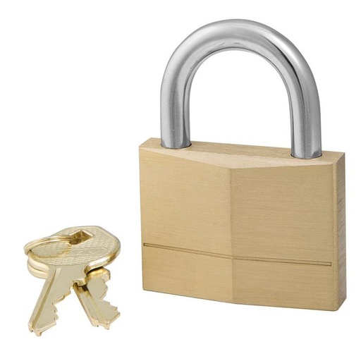 [PADLOCK50] Padlock 50mm H/D Brass Keyed Alike 