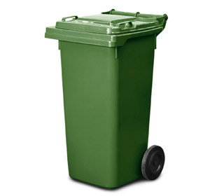 [BIN120G] Plastic Wheelie Bin - 120 Litre - Green