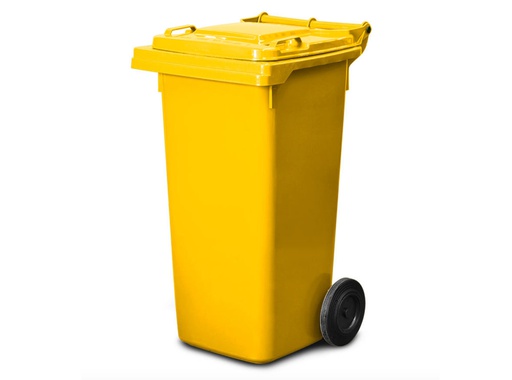[BIN120Y] Plastic Wheelie Bin - 120 Litre - Yellow