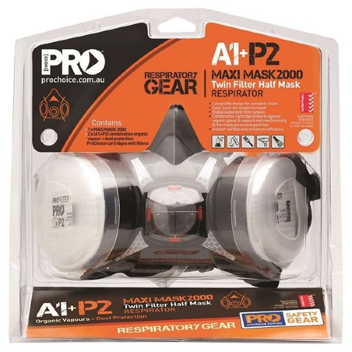 [RESPMASK2] Pro Choice Half Mask Respirator (Trade & Painters Kit)