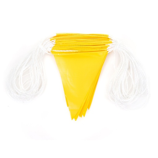 [DAY30Y] Safety Flags - YELLOW Bunting - 30m (ea/25box)