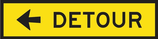 [SIGNT5-1A] Safety Sign 1200 x 300mm - Detour, Reflective