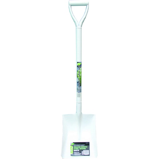 [SHOVEL1] Square Mouth Shovel - 'D' Handle - 39" - White