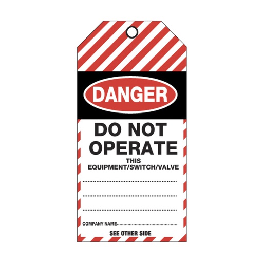 [TAG100] Tag - DANGER Do Not Operate (Red Synthetic) - (ea/100Pack)