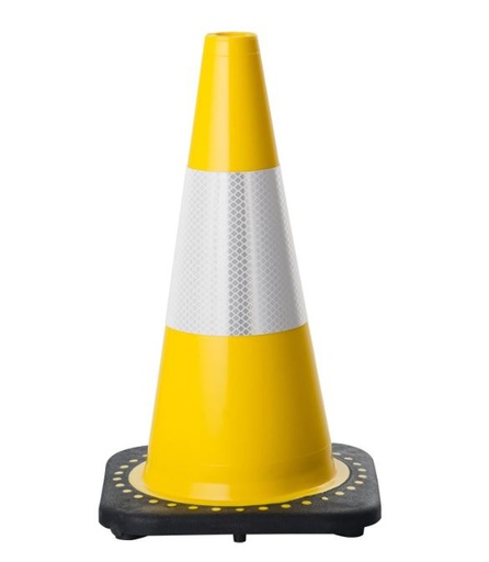 [TCONE45RE-YW] Yellow Traffic Cone 450mm w/- Reflective Band
