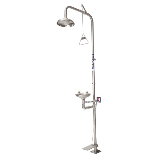 [EYESHOWER] Combination 304SS Shower with Eye Wash, Bowl and Foot Treadle