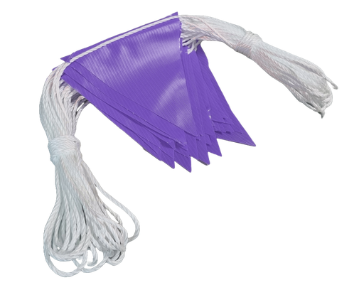 [DAY30PUR] Safety Flags - PURPLE Bunting - 30m (ea/25box)