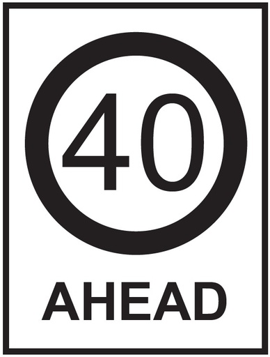 Victoria Multi Message Sign 600 x 900mm Class 1 Reflective - 40 Ahead