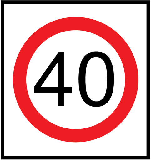 Victoria Multi Message Sign 600 x 600mm Class 1 Reflective - 40km