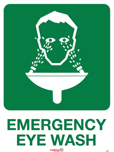 Safety Sign 600 x 450mm - Emergency Eyewash