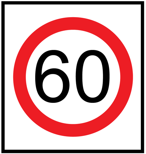 Victoria Multi Message Sign 600 x 600mm Class 1 Reflective- 60km