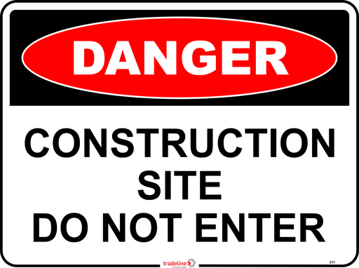 Safety Sign 600 x 450mm - DANGER Construction Site Do Not Enter