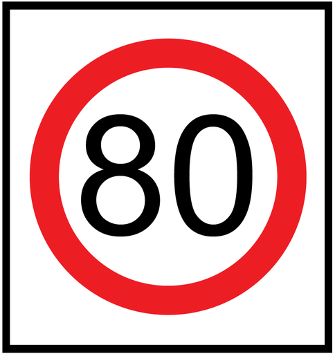 Victoria Multi Message Sign 600 x 600mm Class 1 Reflective - 80km