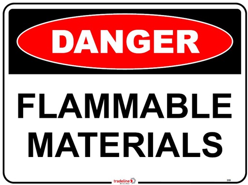 Safety Sign 600 x 450mm - Flammable Materials
